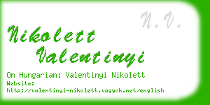 nikolett valentinyi business card